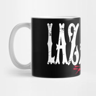 Lazarus Anime Title Black and White Typography Streetwear Style Edit Mug